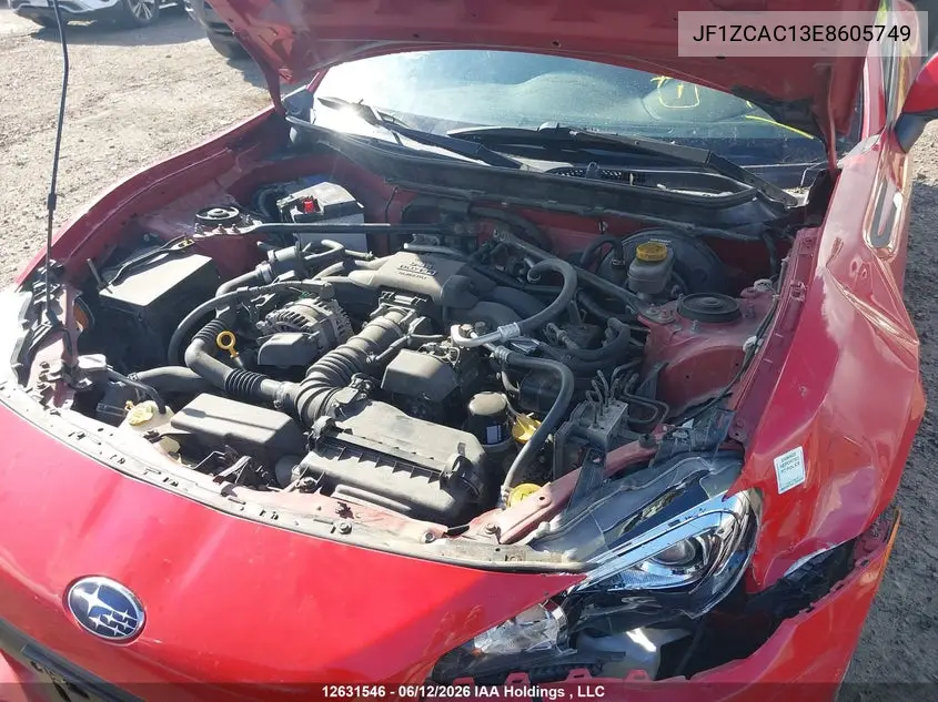 2014 Subaru Brz 2.0 Limited VIN: JF1ZCAC13E8605749 Lot: 12631546