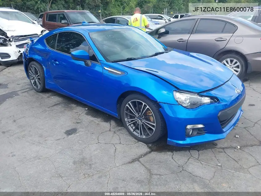 2014 Subaru Brz Limited VIN: JF1ZCAC11E8600078 Lot: 45204508