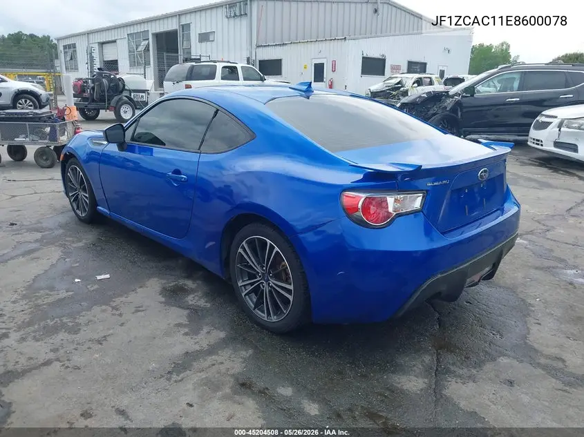 2014 Subaru Brz Limited VIN: JF1ZCAC11E8600078 Lot: 45204508