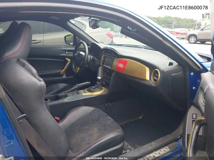 2014 Subaru Brz Limited VIN: JF1ZCAC11E8600078 Lot: 45204508