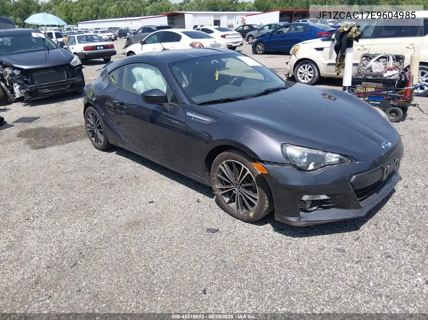 2014 Subaru Brz Limited VIN: JF1ZCAC17E9604985 Lot: 45518933