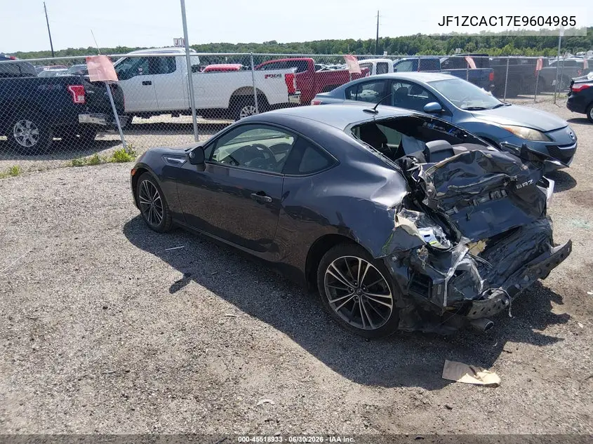 2014 Subaru Brz Limited VIN: JF1ZCAC17E9604985 Lot: 45518933