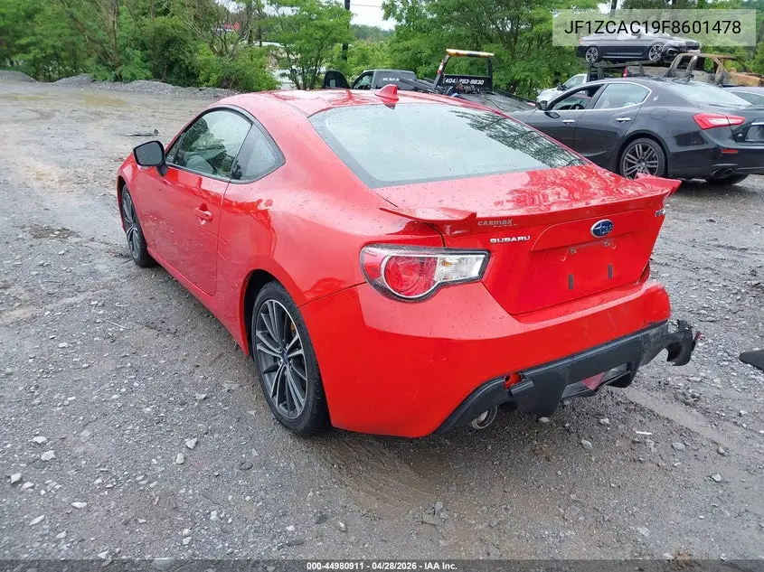 2015 Subaru Brz Limited VIN: JF1ZCAC19F8601478 Lot: 44980911