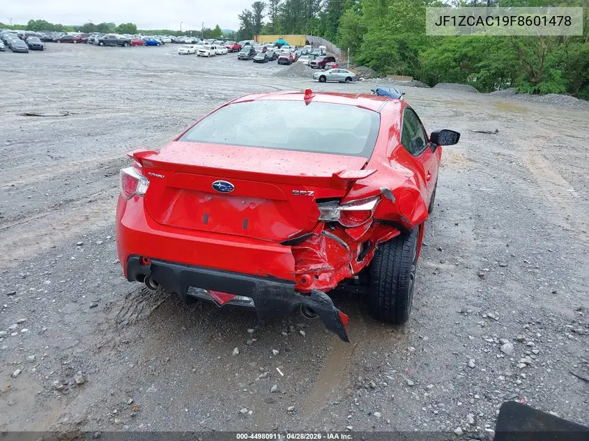 2015 Subaru Brz Limited VIN: JF1ZCAC19F8601478 Lot: 44980911