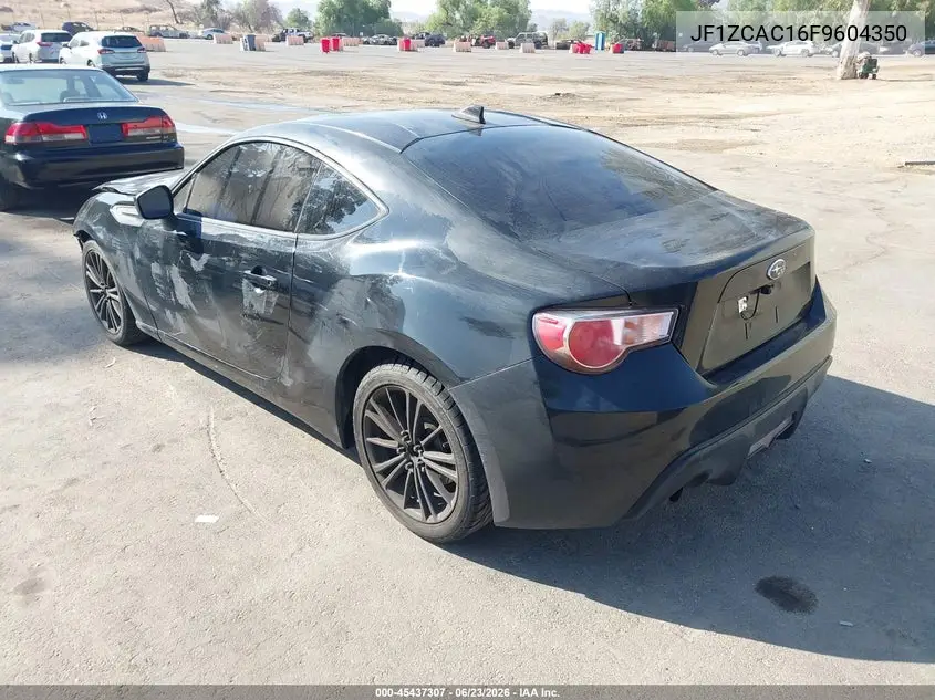 2015 Subaru Brz Limited VIN: JF1ZCAC16F9604350 Lot: 45437307