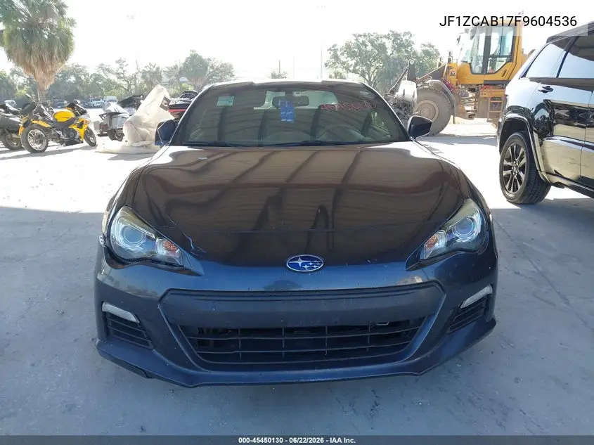 2015 Subaru Brz Premium VIN: JF1ZCAB17F9604536 Lot: 45450130