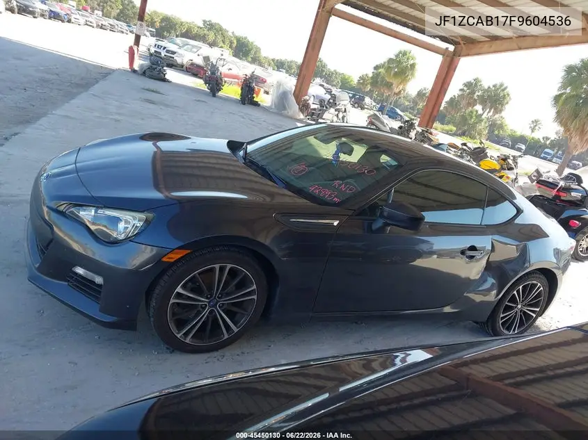 2015 Subaru Brz Premium VIN: JF1ZCAB17F9604536 Lot: 45450130