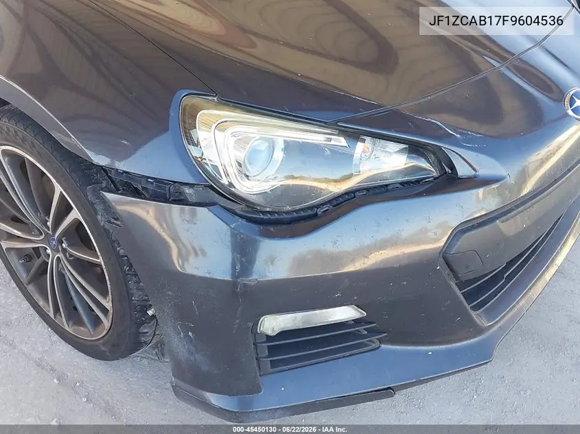2015 Subaru Brz Premium VIN: JF1ZCAB17F9604536 Lot: 45450130
