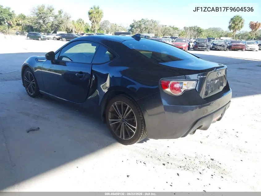 2015 Subaru Brz Premium VIN: JF1ZCAB17F9604536 Lot: 45450130