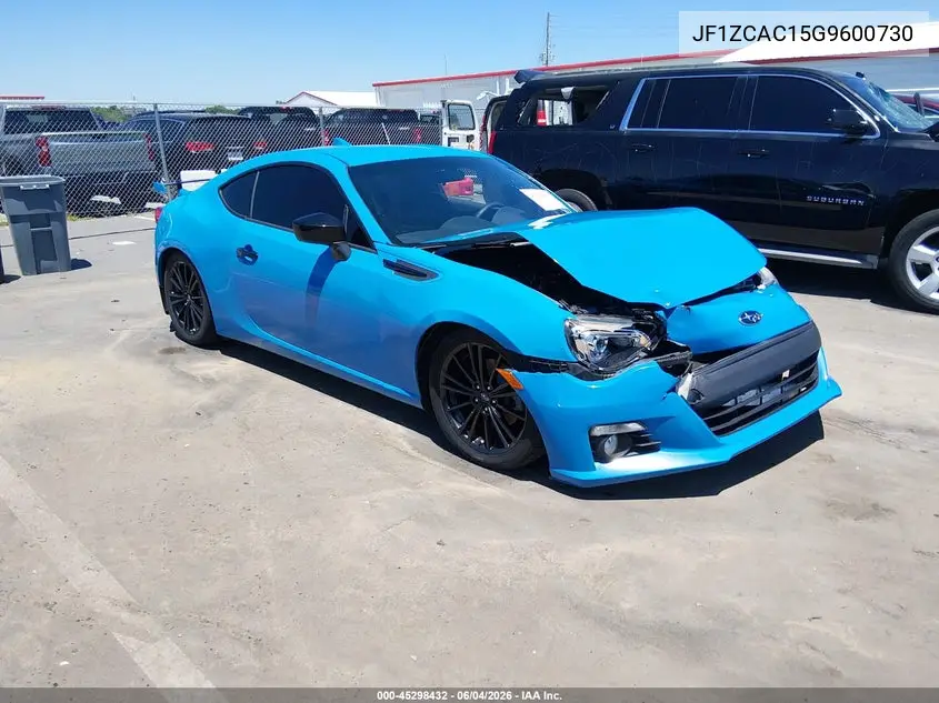 2016 Subaru Brz Series.hyperblue VIN: JF1ZCAC15G9600730 Lot: 45298432