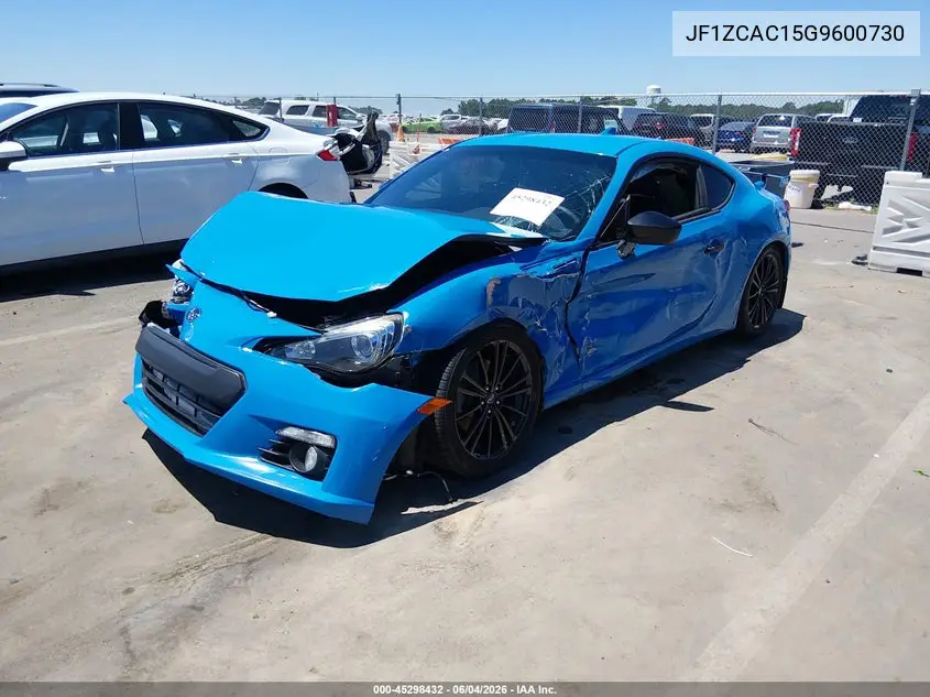 2016 Subaru Brz Series.hyperblue VIN: JF1ZCAC15G9600730 Lot: 45298432