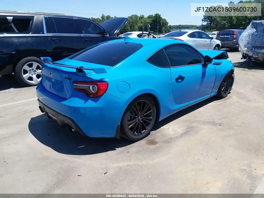 2016 Subaru Brz Series.hyperblue VIN: JF1ZCAC15G9600730 Lot: 45298432