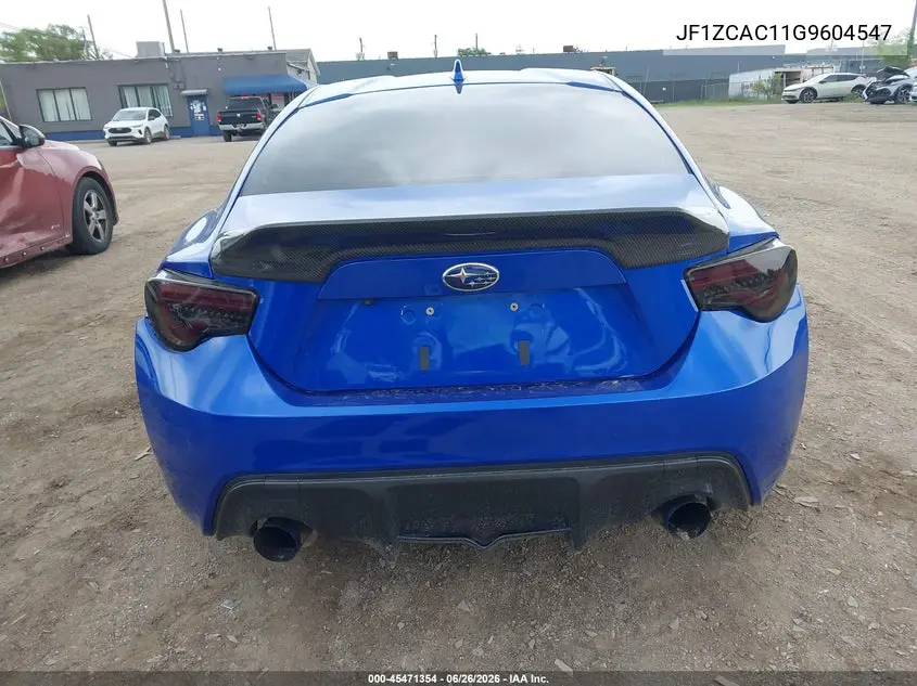 2016 Subaru Brz Limited VIN: JF1ZCAC11G9604547 Lot: 45471354