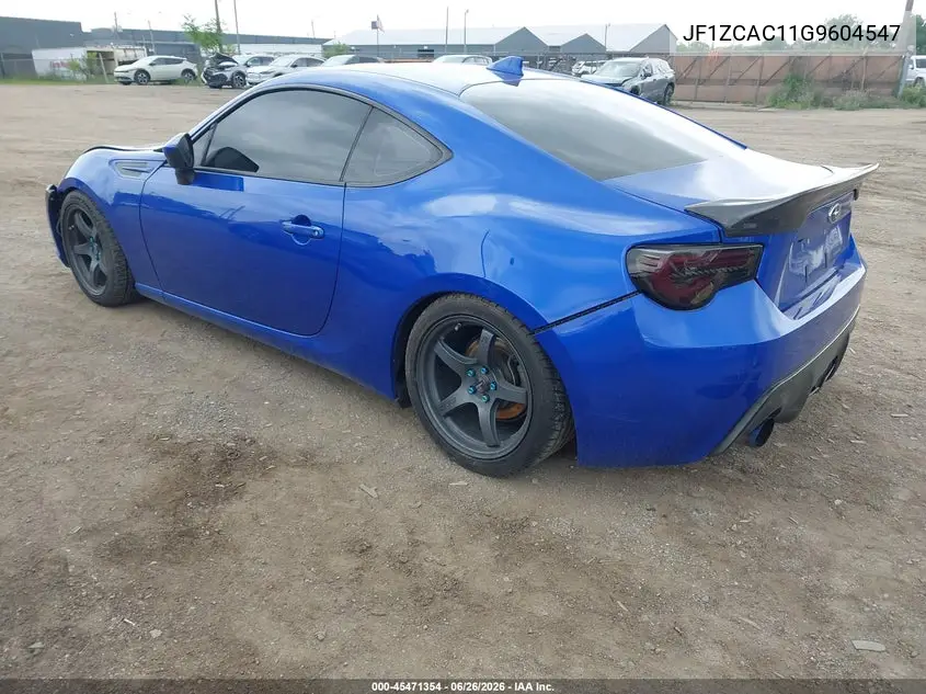 2016 Subaru Brz Limited VIN: JF1ZCAC11G9604547 Lot: 45471354