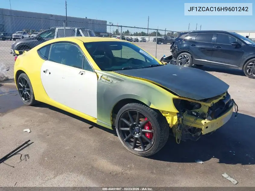 2017 Subaru Brz Series. Yellow VIN: JF1ZCAC16H9601242 Lot: 44451687