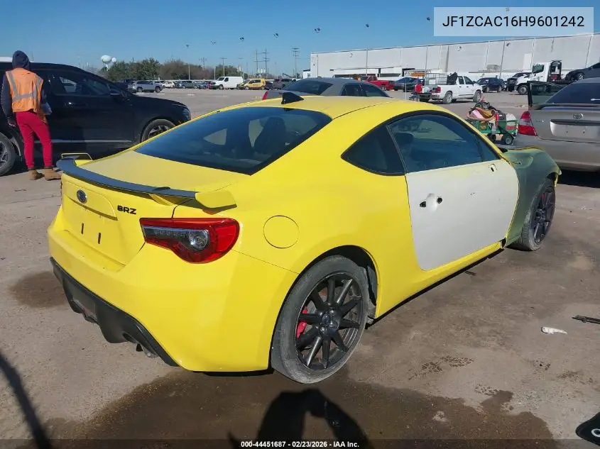 2017 Subaru Brz Series. Yellow VIN: JF1ZCAC16H9601242 Lot: 44451687
