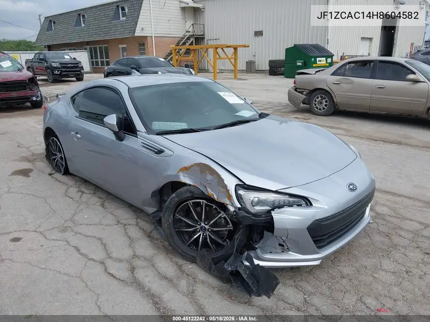 2017 Subaru Brz Limited VIN: JF1ZCAC14H8604582 Lot: 45122242
