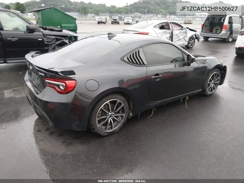 2017 Subaru Brz Limited VIN: JF1ZCAC12H8600627 Lot: 45317245