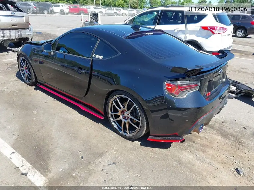 2017 Subaru Brz Premium VIN: JF1ZCAB18H9600806 Lot: 45359759