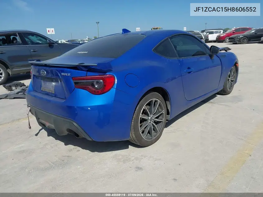 2017 Subaru Brz Limited VIN: JF1ZCAC15H8606552 Lot: 45559119