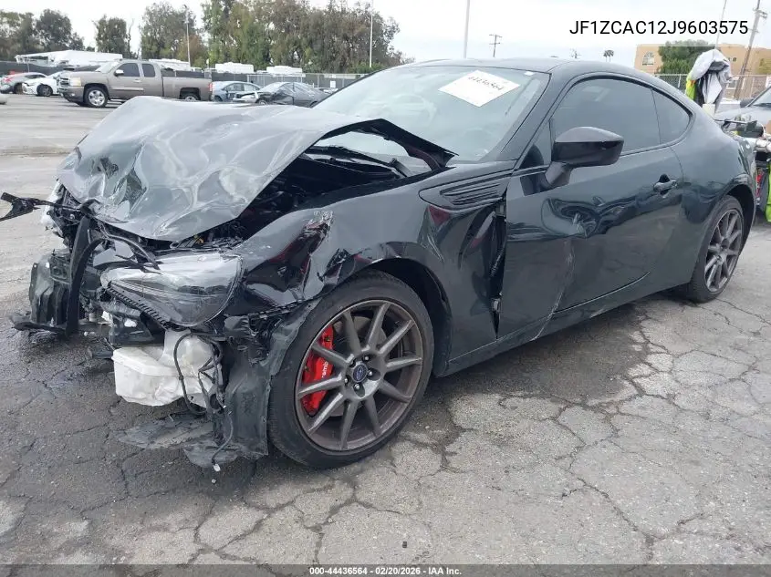 2018 Subaru Brz Limited VIN: JF1ZCAC12J9603575 Lot: 44436564