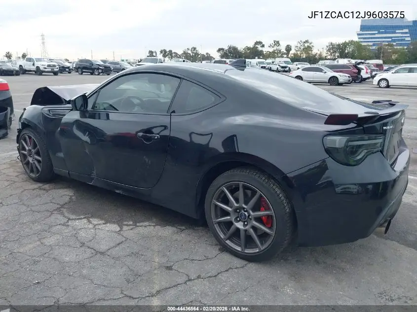 2018 Subaru Brz Limited VIN: JF1ZCAC12J9603575 Lot: 44436564