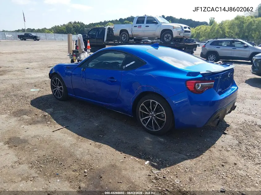 2018 Subaru Brz Limited VIN: JF1ZCAC14J8602062 Lot: 45266693