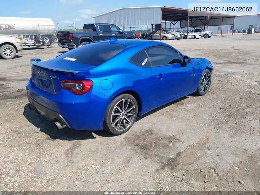 2018 Subaru Brz Limited VIN: JF1ZCAC14J8602062 Lot: 45266693