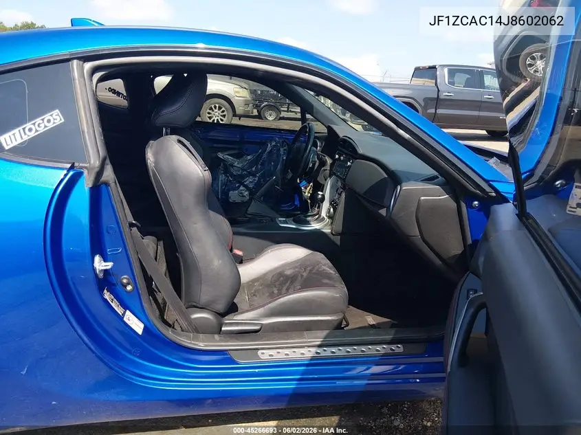2018 Subaru Brz Limited VIN: JF1ZCAC14J8602062 Lot: 45266693