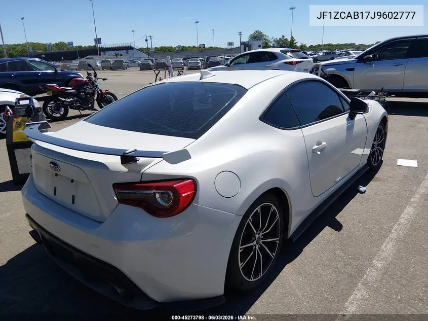 2018 Subaru Brz Premium VIN: JF1ZCAB17J9602777 Lot: 45273798