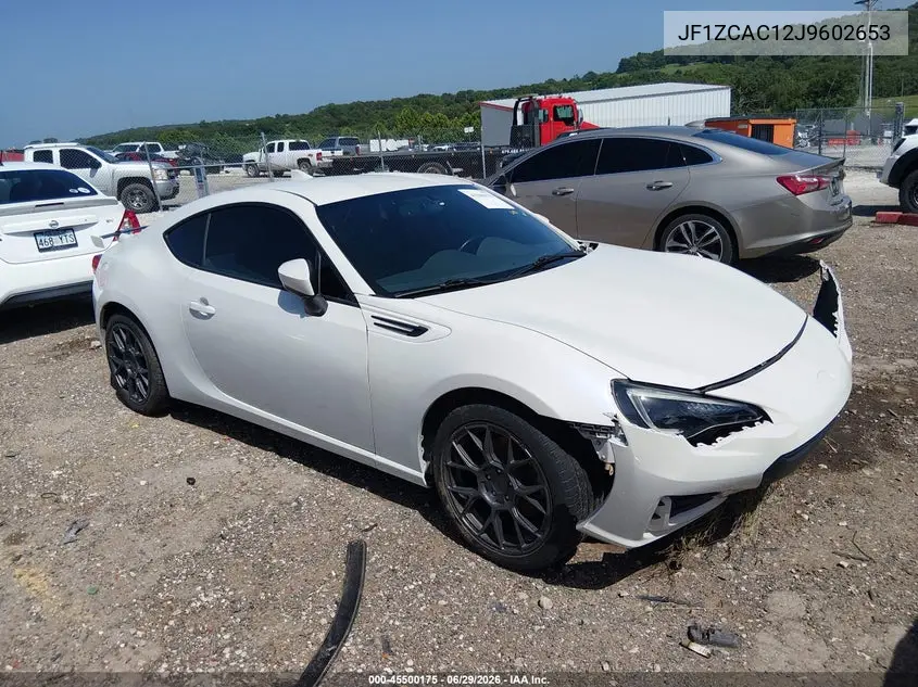 2018 Subaru Brz Limited VIN: JF1ZCAC12J9602653 Lot: 45500175