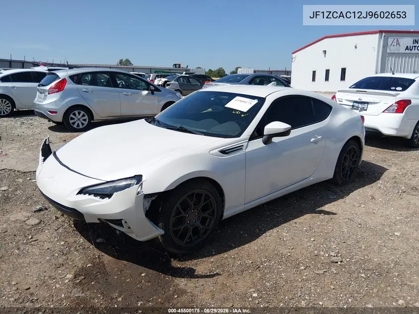 2018 Subaru Brz Limited VIN: JF1ZCAC12J9602653 Lot: 45500175