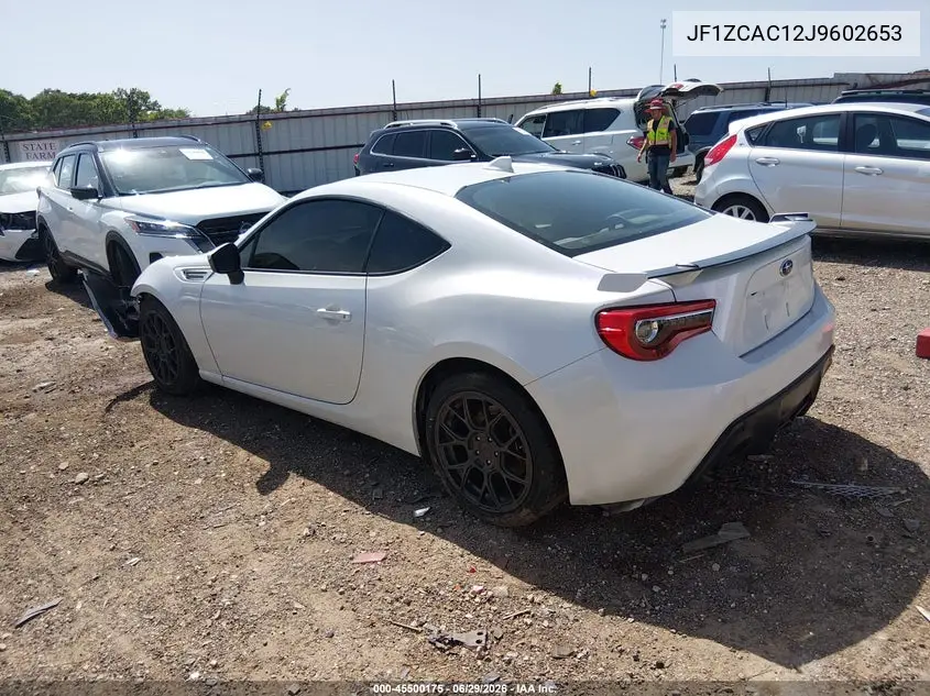 2018 Subaru Brz Limited VIN: JF1ZCAC12J9602653 Lot: 45500175