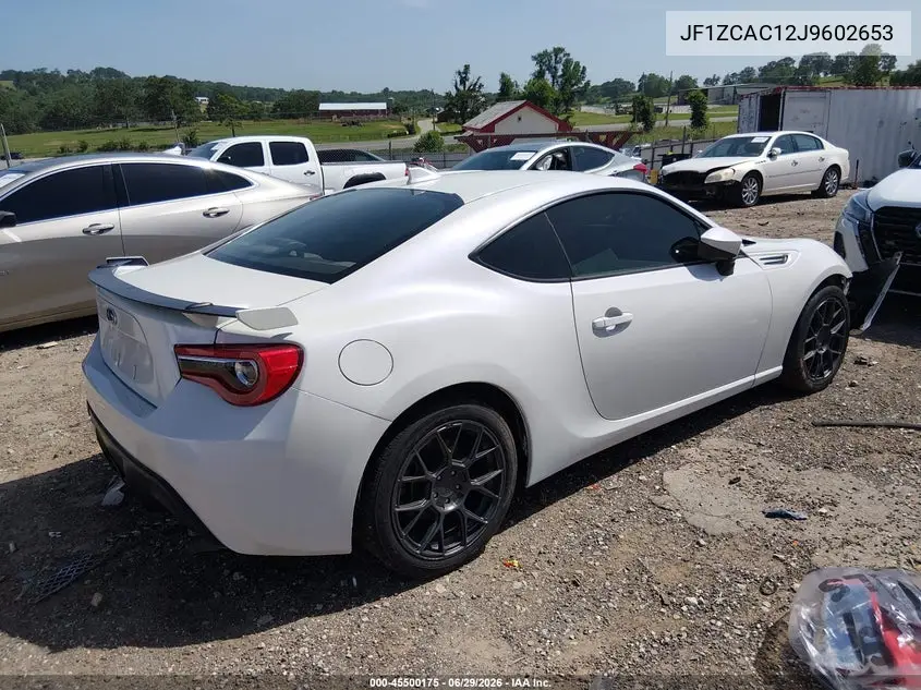 2018 Subaru Brz Limited VIN: JF1ZCAC12J9602653 Lot: 45500175