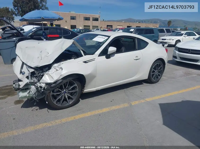 2020 Subaru Brz Limited VIN: JF1ZCAC14L9703793 Lot: 44893068