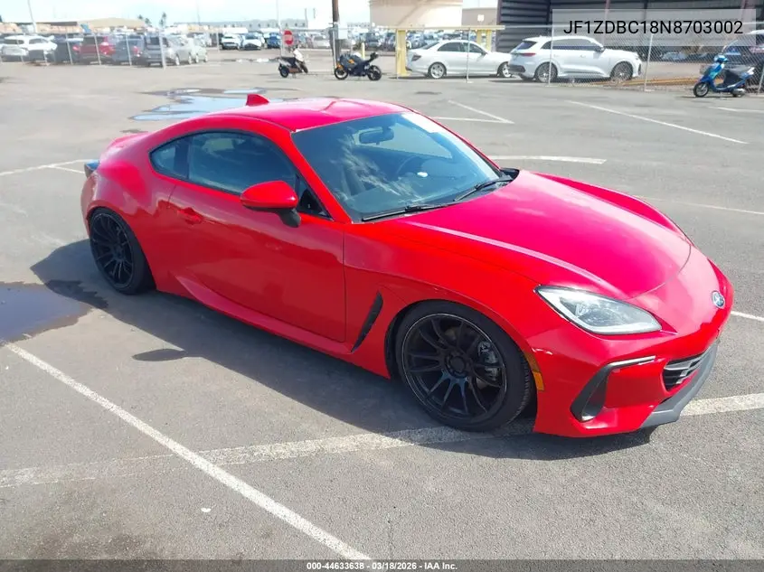 2022 Subaru Brz Premium VIN: JF1ZDBC18N8703002 Lot: 44633638