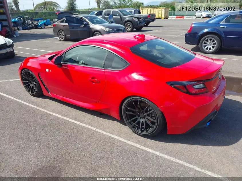 2022 Subaru Brz Premium VIN: JF1ZDBC18N8703002 Lot: 44633638