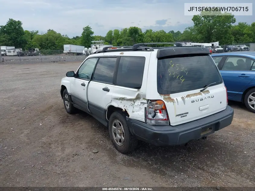 1998 Subaru Forester L VIN: JF1SF6356WH706715 Lot: 45345374