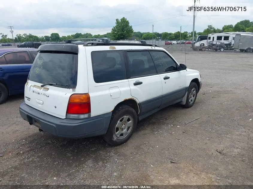 1998 Subaru Forester L VIN: JF1SF6356WH706715 Lot: 45345374