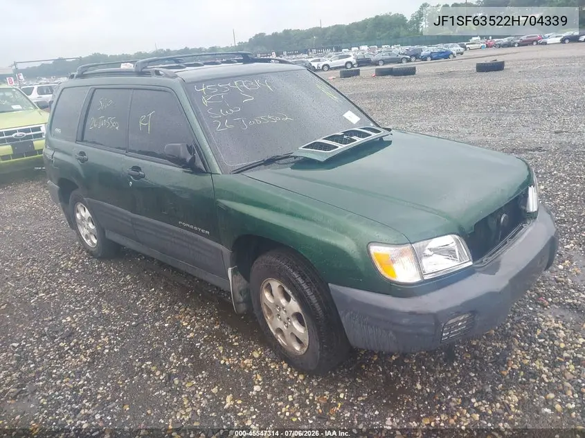 2002 Subaru Forester L VIN: JF1SF63522H704339 Lot: 45547314