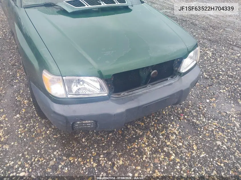 2002 Subaru Forester L VIN: JF1SF63522H704339 Lot: 45547314