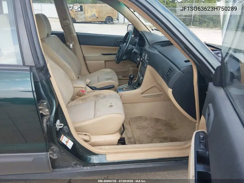 2003 Subaru Forester X VIN: JF1SG63623H750289 Lot: 45594726