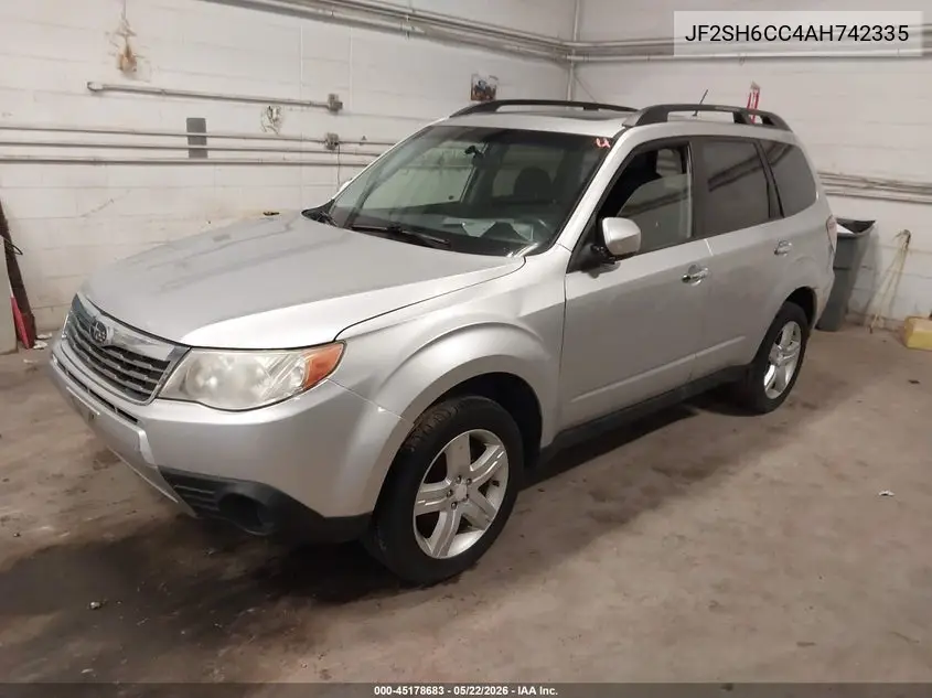 2010 Subaru Forester 2.5X Premium VIN: JF2SH6CC4AH742335 Lot: 45178683
