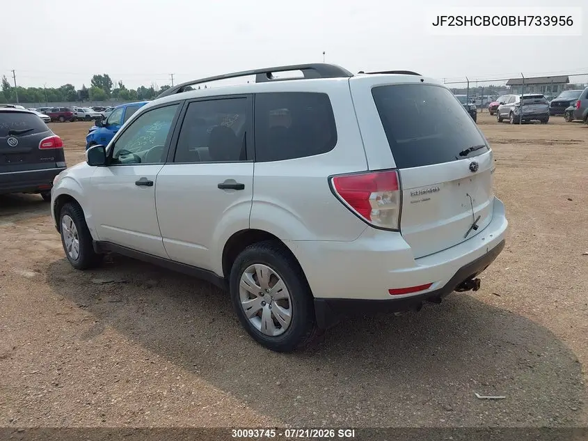 2011 Subaru Forester 2.5X VIN: JF2SHCBC0BH733956 Lot: 30093745