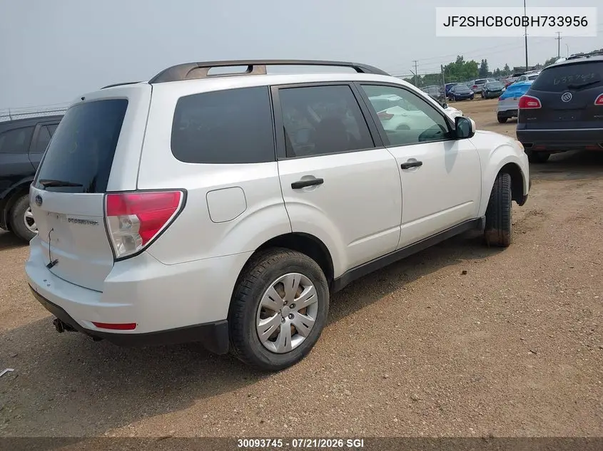 2011 Subaru Forester 2.5X VIN: JF2SHCBC0BH733956 Lot: 30093745