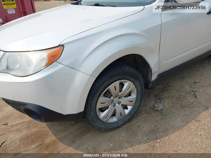 2011 Subaru Forester 2.5X VIN: JF2SHCBC0BH733956 Lot: 30093745