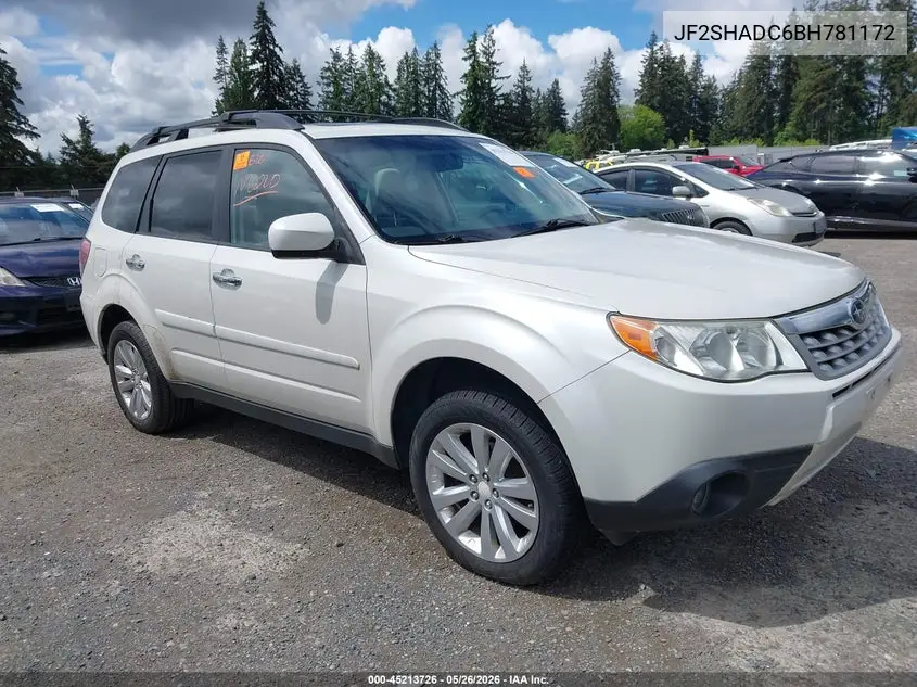 2011 Subaru Forester 2.5X Premium VIN: JF2SHADC6BH781172 Lot: 45213726