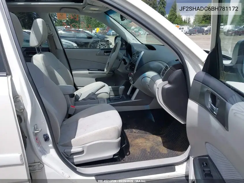 2011 Subaru Forester 2.5X Premium VIN: JF2SHADC6BH781172 Lot: 45213726