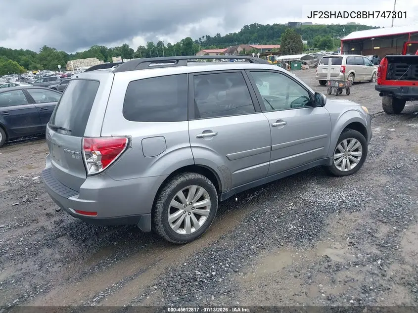 2011 Subaru Forester 2.5X Premium VIN: JF2SHADC8BH747301 Lot: 45612817