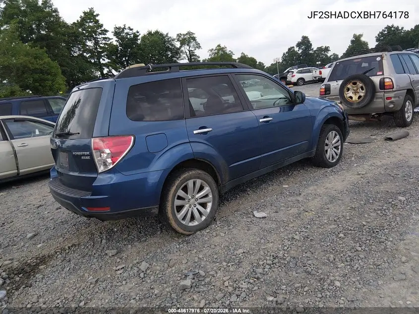 2011 Subaru Forester 2.5X Premium VIN: JF2SHADCXBH764178 Lot: 45617976